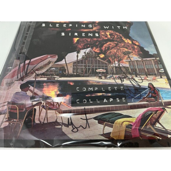 RARE Signed Sleeping With Sirens Complete Collapse Vinyl LP Autographed - Picture 2 of 9